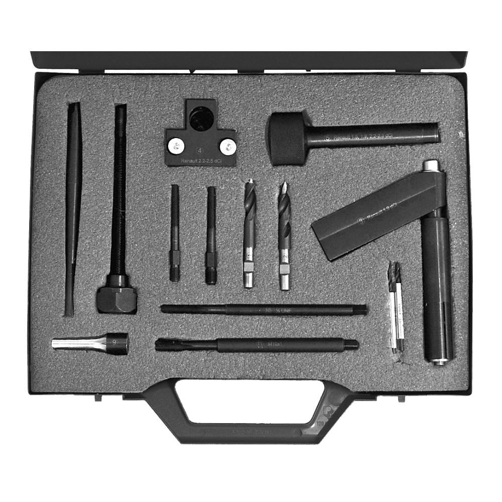 SW-Stahl Glühkerzen Ausbohrwerkzeugsatz, Renault Motor 1,5/1,9/2,2/2,5 dCi
