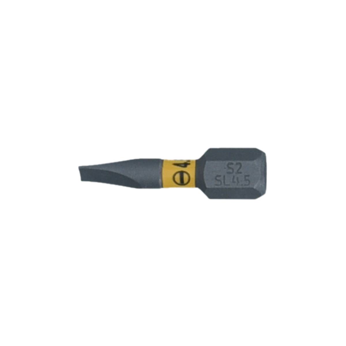 SW-Stahl Schraubendrehbit, 1/4", mit Farbcodierung, 25 mm, Schlitz, 4,5 mm