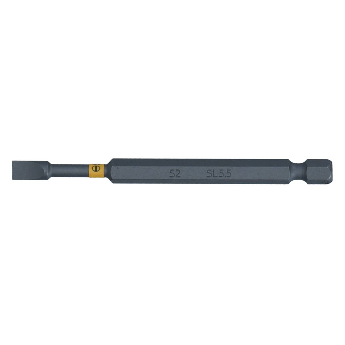 SW-Stahl Schraubendrehbit, 1/4", mit Farbcodierung, 89 mm, Schlitz, 5,5 mm
