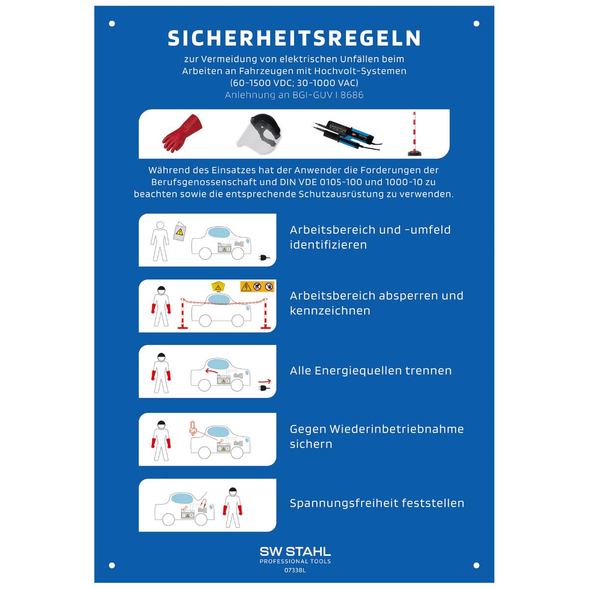 SW-Stahl Aushang „Sicherheitsregeln“