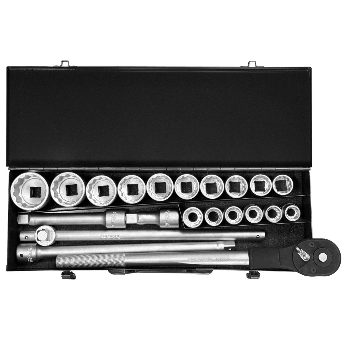 SW-Stahl Steckschlüsselsatz, 3/4", Zwölfkant, 21-teilig