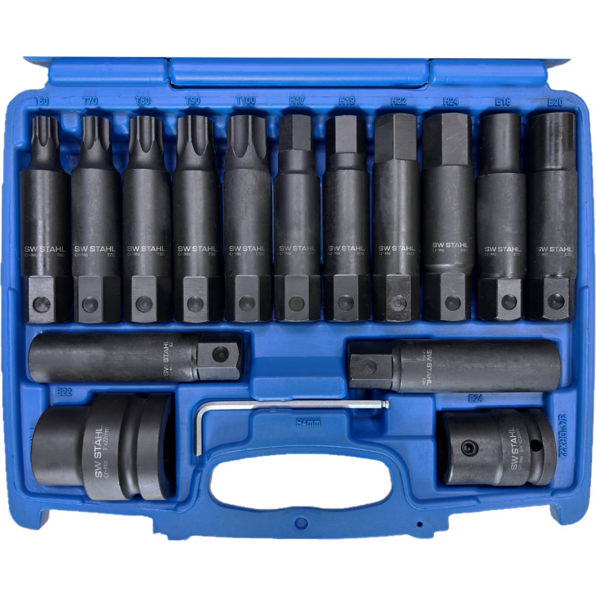 SW-Stahl IMPACT-Schraubendreheinsätze, 3/4"+1", 16-teilig