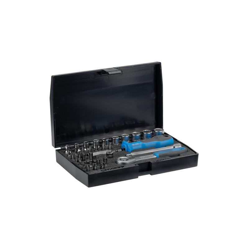 GEDORE Steckschlüssel-Satz 1/4 Zoll 37-teilig Universaldrehschlüssel Innensechskant Schraubendreher PZ TX D 20 KMU-20