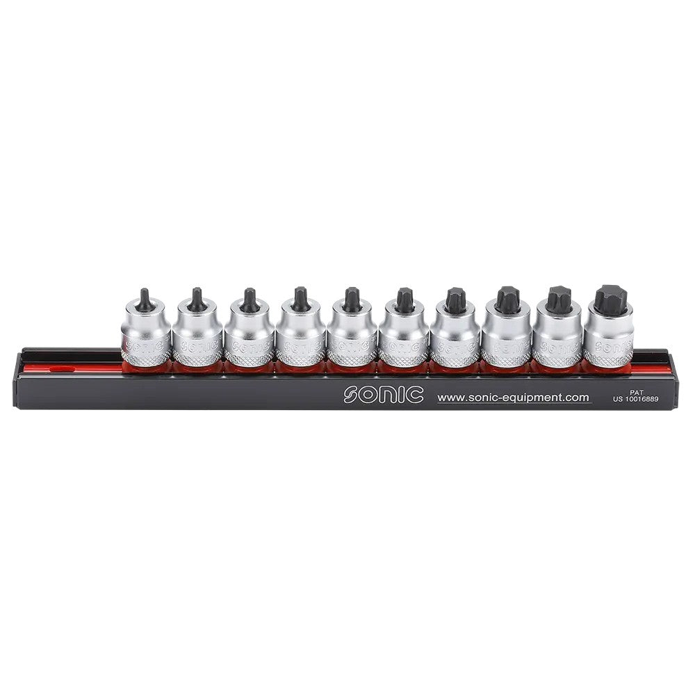 Sonic Bitsatz 3/8" TX kurz auf Steckleiste 9-teilig - 201016