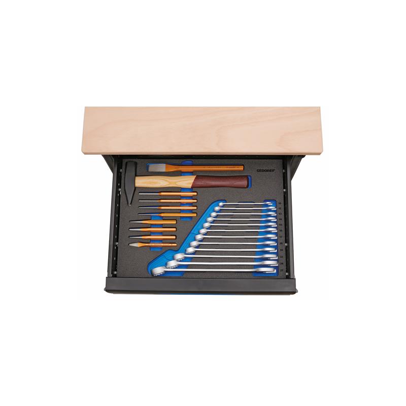 GEDORE Werkzeugsortiment in Check-Tool-Modul 22-teilig 1110 CTB2-01