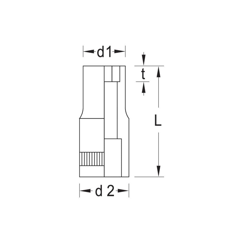 GEDORE Steckschlüsseleinsatz 1/4 Zoll, Sechskant, 3/8 Zoll - 20 3/8AF