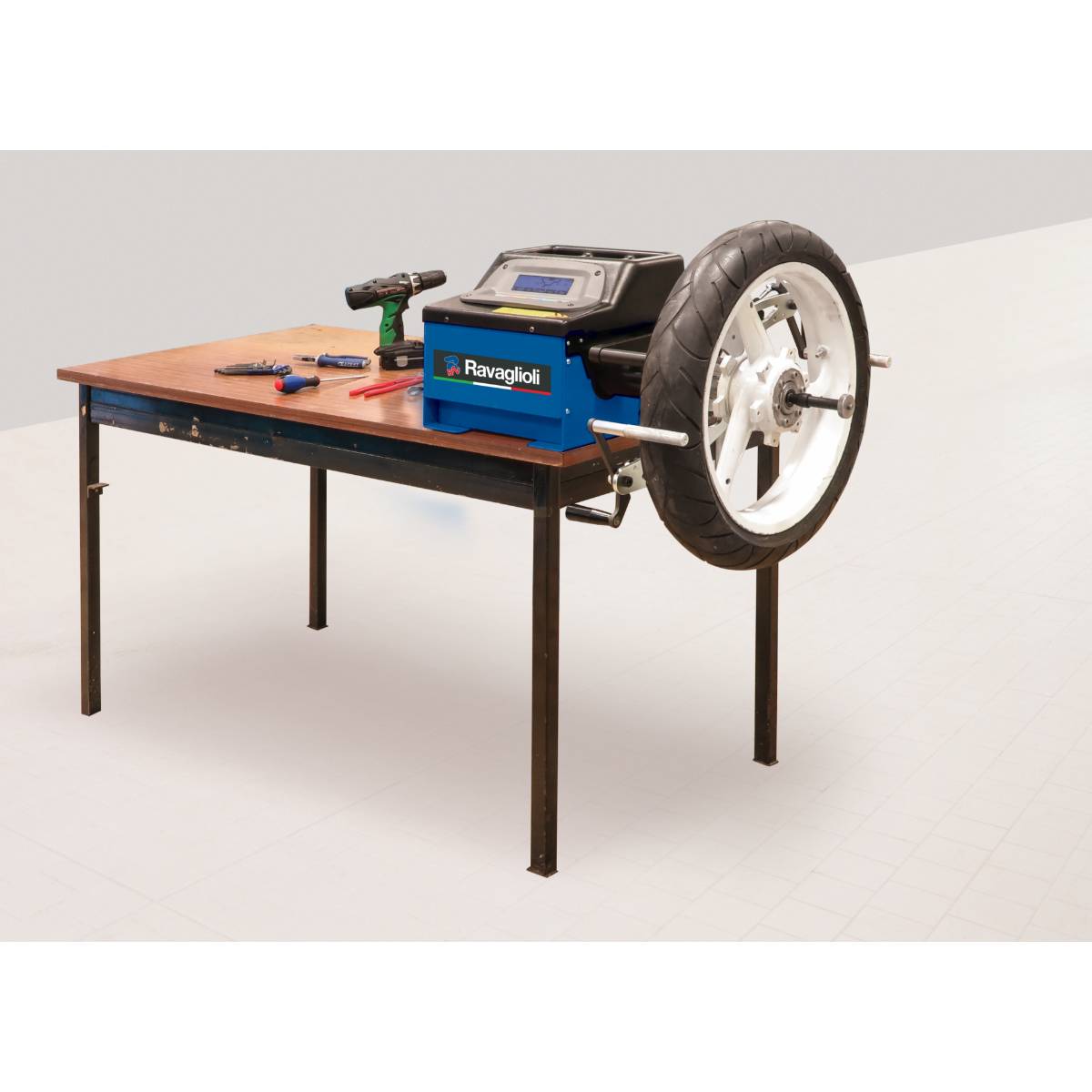 Ravaglioli Elektronische Motorrad-Radauswuchtmaschine G2.114BIKE