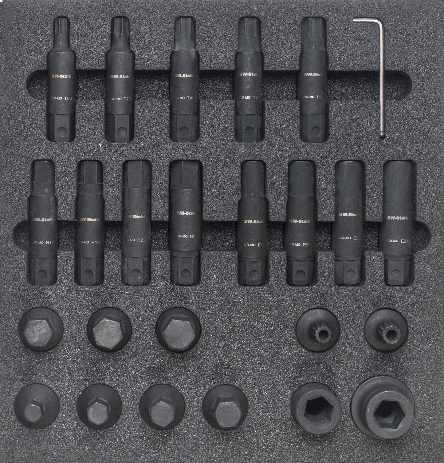 SW-Stahl Werkstattwagensortiment, Impact-Schraubendreheinsätze 3/4", 25-teilig
