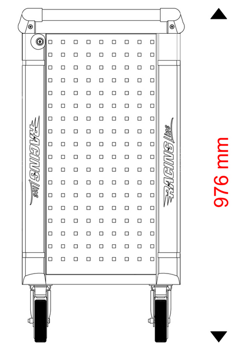 KS Tools RACINGline SCHWARZ/ROT Werkstattwagen mit 7 Schubladen und 515 Premium-Werkzeugen
