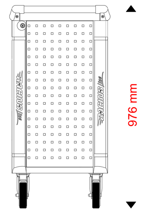 KS Tools RACINGline SCHWARZ/ROT Werkstattwagen mit 7 Schubladen und 215 Premium-Werkzeugen