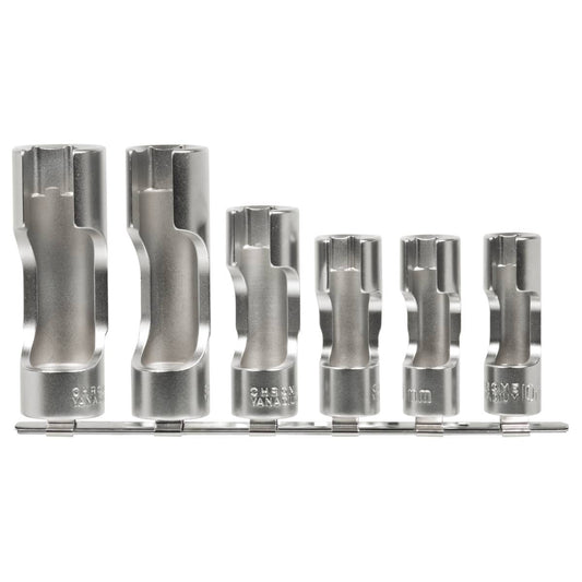 SW-Stahl Steckschlüsseleinsätze, 3/8", 10-19 mm, offen, 6-teilig