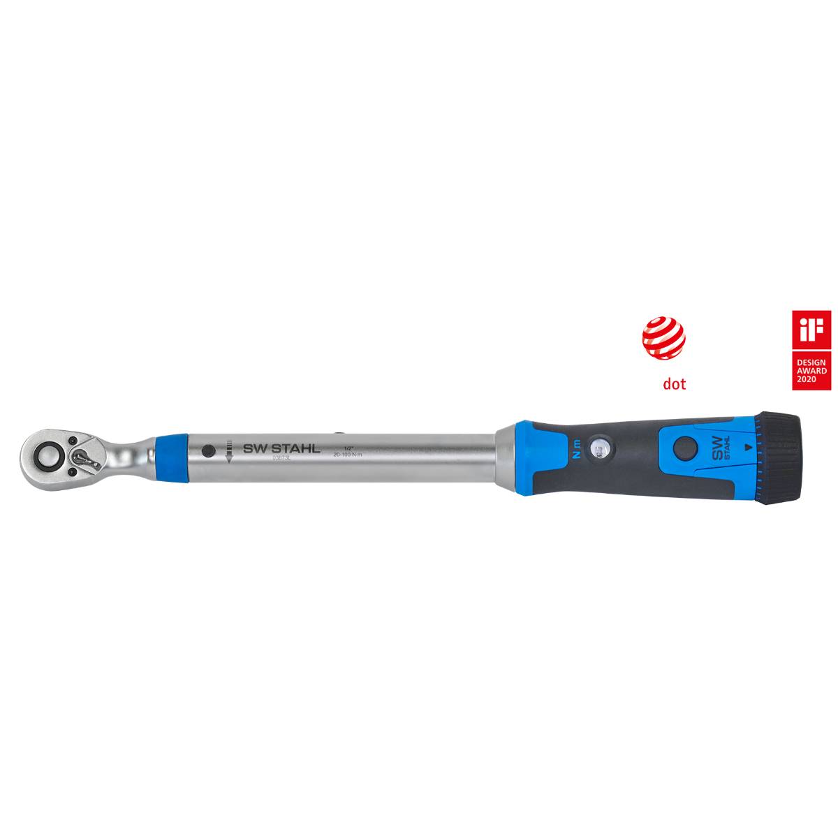 SW-Stahl Profi Drehmomentschlüssel, 1/2", 20-100 Nm