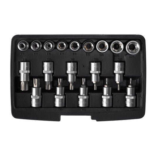 SW-Stahl Steckschlüsseleinsätze, 1/2", 19-teilig