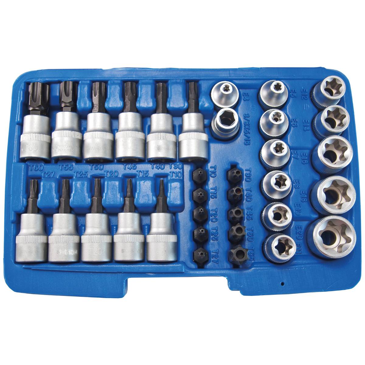 SW-Stahl Steckschlüsselsatz, 3/8", 34-teilig