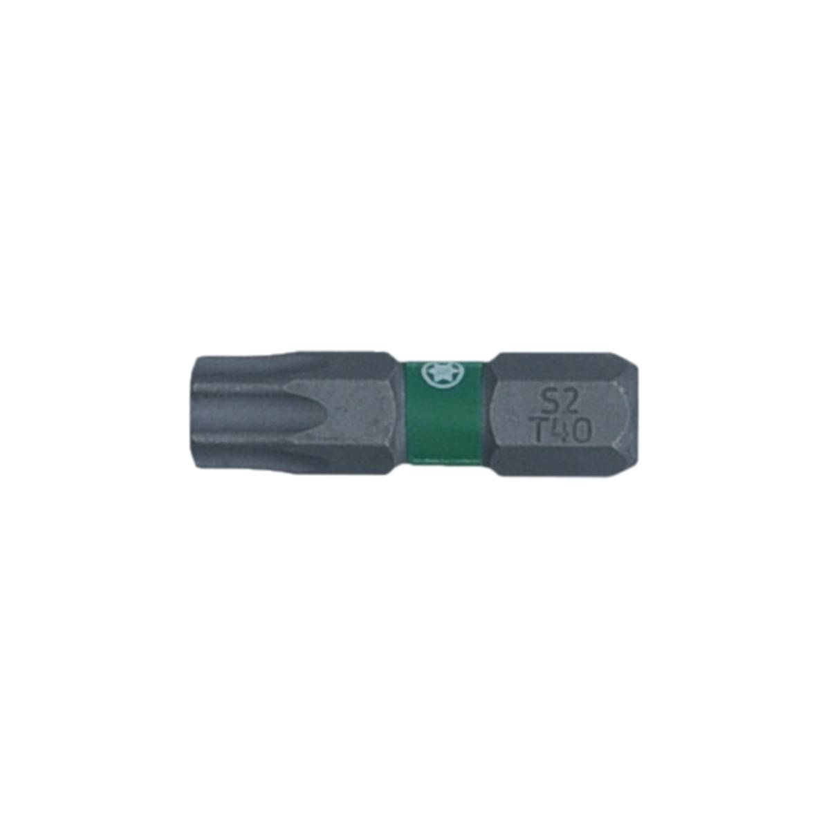 SW-Stahl Schraubendrehbit, 1/4", mit Farbcodierung, 25 mm, T-Profil, T40