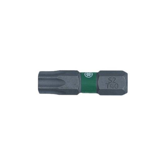 SW-Stahl Schraubendrehbit, 1/4", mit Farbcodierung, 25 mm, T-Profil, T40