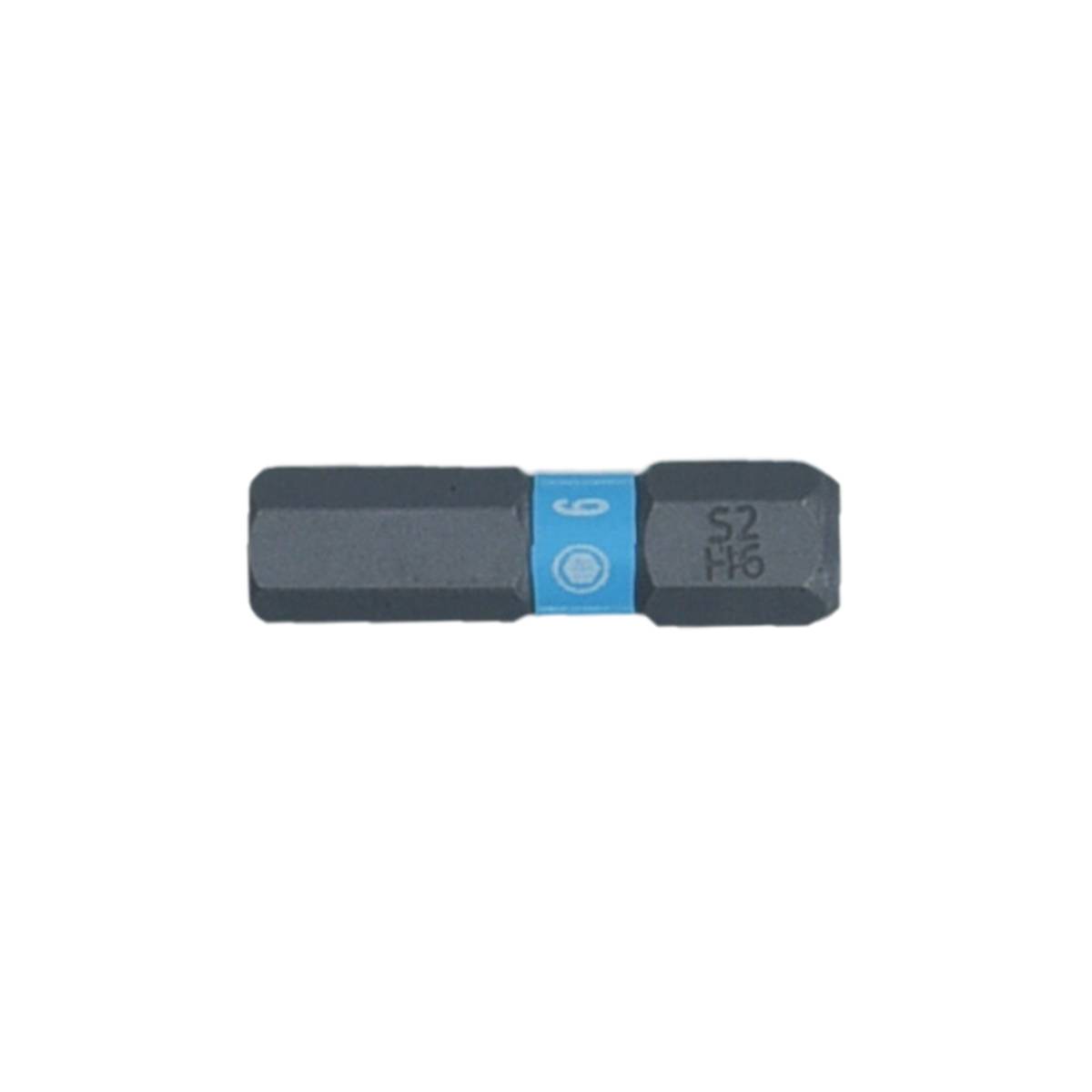 SW-Stahl Schraubendrehbit, 1/4", mit Farbcodierung, 25 mm, Innensechskant, 6 mm