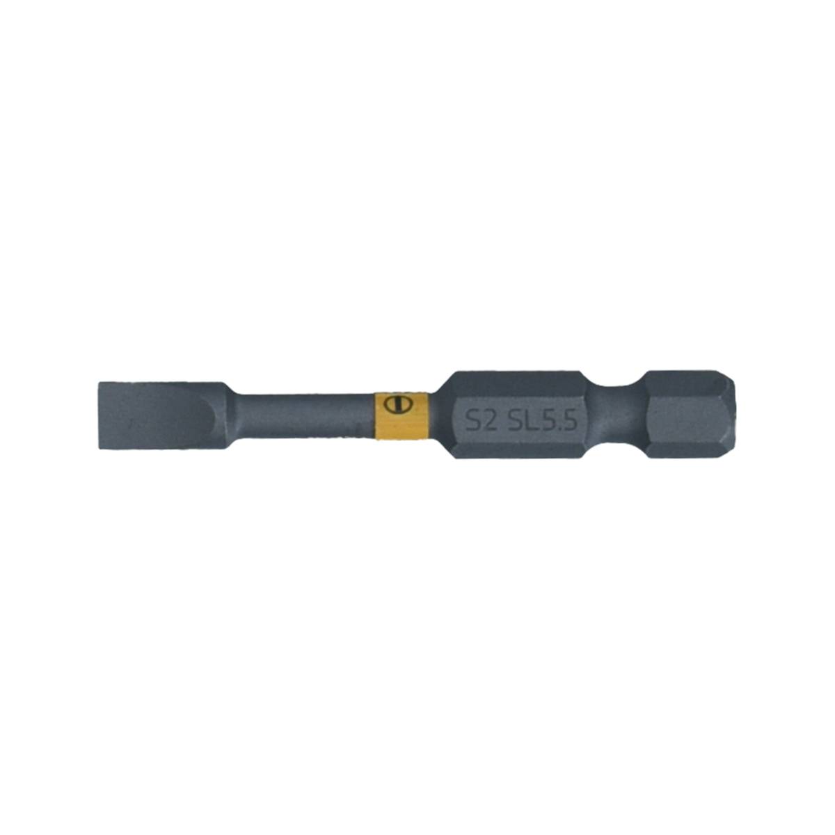 SW-Stahl Schraubendrehbit, 1/4", mit Farbcodierung, 50 mm, Schlitz, 5,5 mm