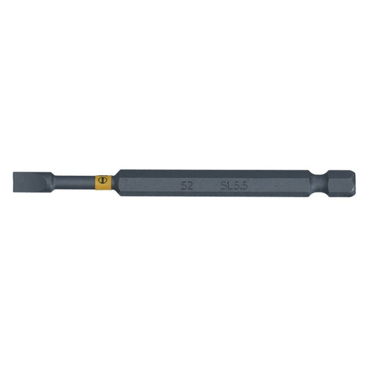 SW-Stahl Schraubendrehbit, 1/4", mit Farbcodierung, 89 mm, Schlitz, 5,5 mm