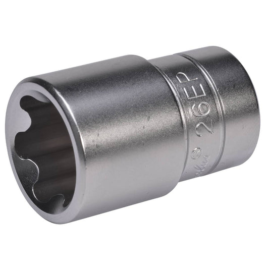 SW-Stahl Steckschlüsseleinsatz, 1/2", EP-Profil, EP26