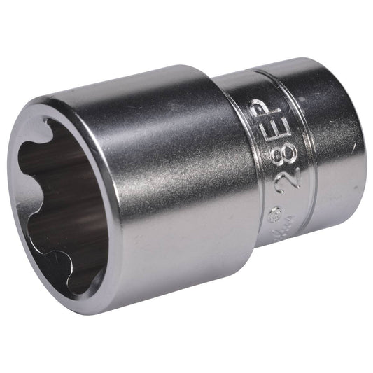 SW-Stahl Steckschlüsseleinsatz, 1/2", EP-Profil, EP28