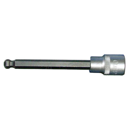SW-Stahl Schraubendreheinsatz, 1/2", Innensechskant, 10 x 140 mm, Kugelkopf