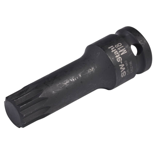 SW-Stahl IMPACT-Schraubendreheinsatz, 1/2", Innenvielzahn, M18 x 78 mm