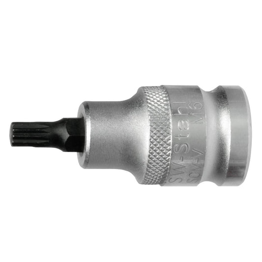 SW-Stahl Schraubendreheinsatz, 1/2", Innenvielzahn, M10 x 53 mm