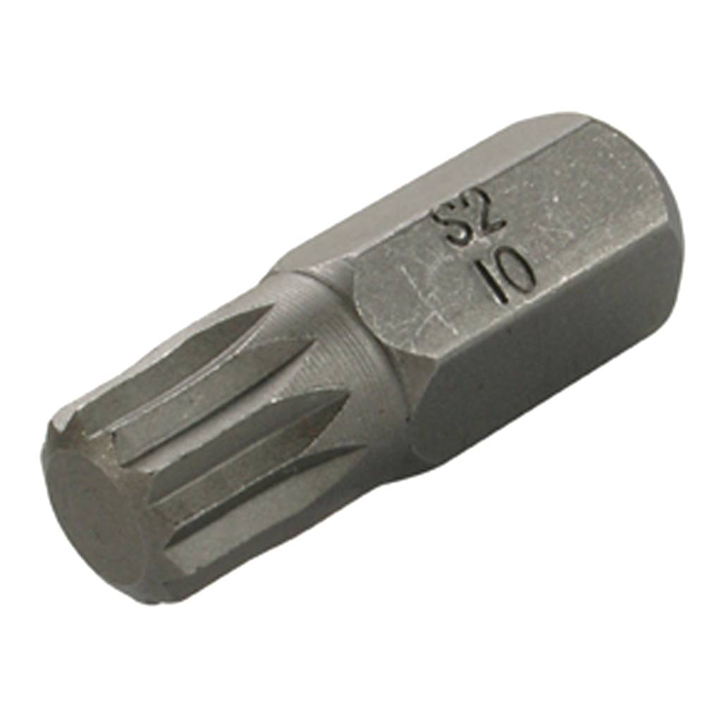 SW-Stahl Schraubendrehbit, 3/8", Innenvielzahn, M10