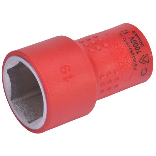 SW-Stahl Steckschlüsseleinsatz, 3/8", 19 mm, VDE