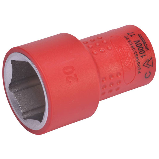 SW-Stahl Steckschlüsseleinsatz, 3/8", 20 mm, VDE
