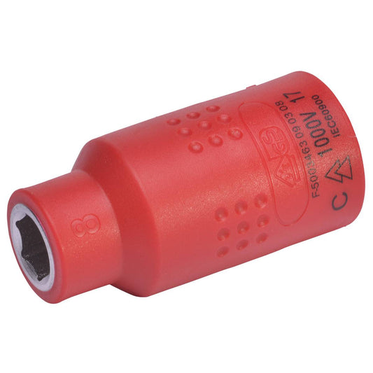 SW-Stahl Steckschlüsseleinsatz, 3/8", 8 mm, VDE