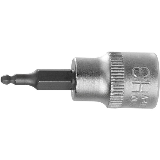 SW-Stahl Schraubendreheinsatz, 3/8", Innensechskant, 3 mm, mit Kugelkopf
