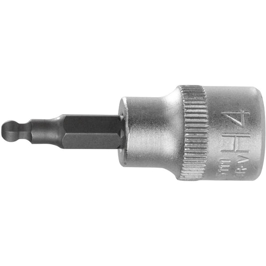 SW-Stahl Schraubendreheinsatz, 3/8", Innensechskant, 4 mm, mit Kugelkopf