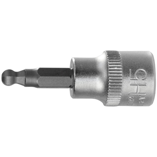 SW-Stahl Schraubendreheinsatz, 3/8", Innensechskant, 5 mm, mit Kugelkopf