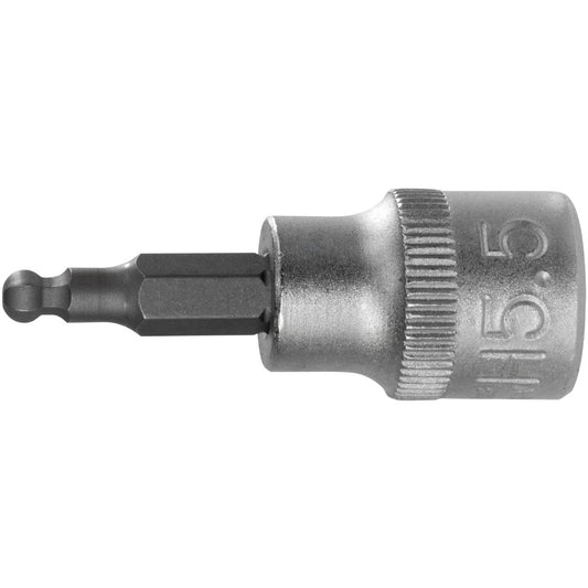 SW-Stahl Schraubendreheinsatz, 3/8", Innensechskant, 5,5 mm, mit Kugelkopf