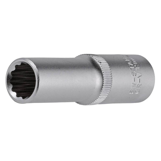 SW-Stahl Steckschlüsseleinsatz, 1/2", Zwölfkant, 13 mm, tief