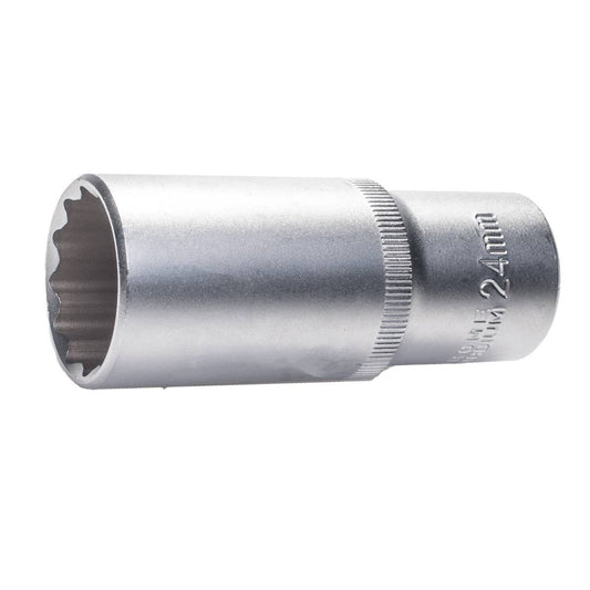 SW-Stahl Steckschlüsseleinsatz, 1/2", Zwölfkant, 24 mm, tief