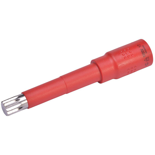 SW-Stahl Steckschlüsseleinsatz, 3/8", Innenvielzahn, M12, VDE