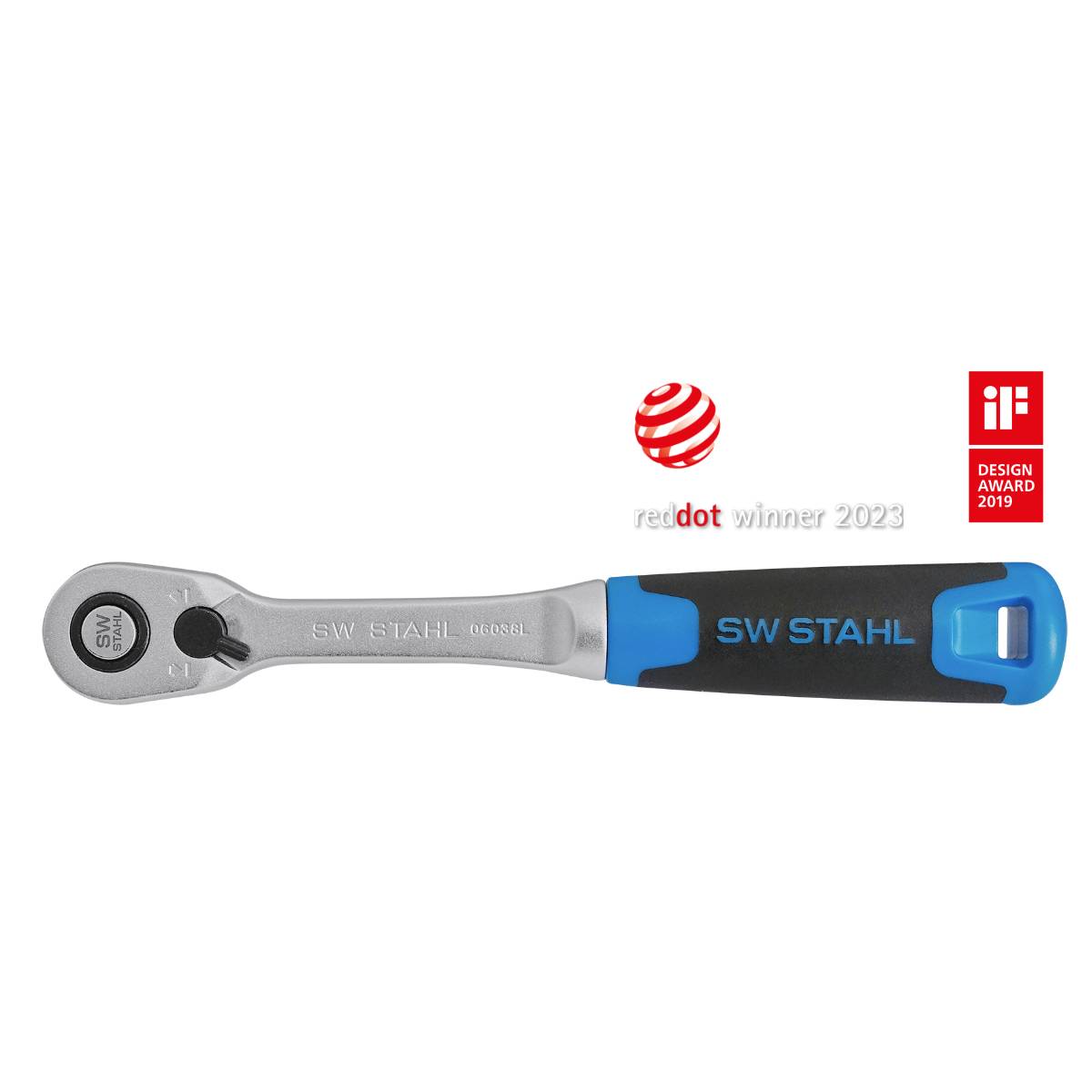 SW-Stahl Umschaltknarre, 3/8", schlanke Ausführung