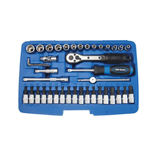 SW-Stahl Steckschlüsselsatz, 1/4", 41-teilig