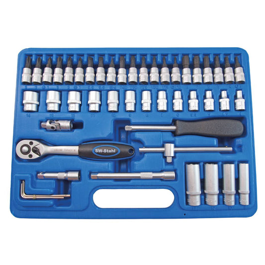 SW-Stahl Steckschlüsselsatz, 1/4", 47-teilig