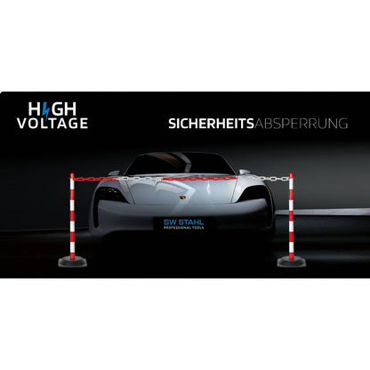 SW-Stahl Kunststoff-Absperrkette, 25 Meter