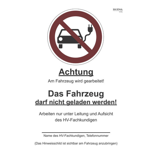 SW-Stahl Verbotsschild „Laden verboten“