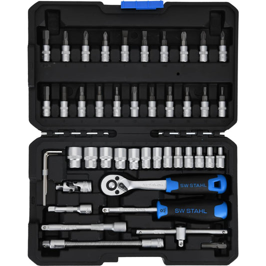 SW-Stahl Steckschlüsselsatz, 1/4", 48-teilig