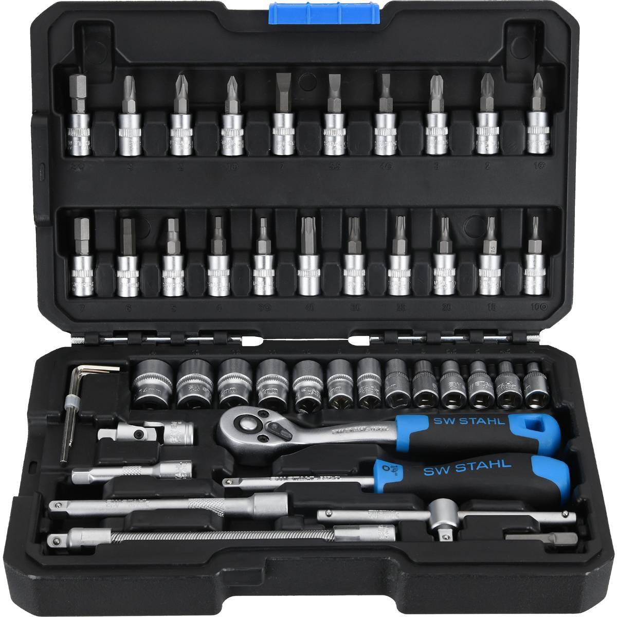 SW-Stahl Steckschlüsselsatz, 1/4", 48-teilig