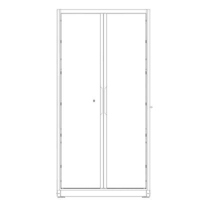 SW-Stahl Hochschrank mit 2 Türen und 5 Einlegeböden, 700 mm