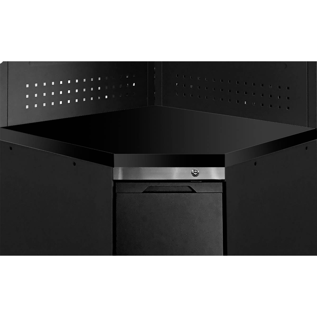 SW-Stahl Arbeitsplatte Edelstahl schwarz für Eckschrank