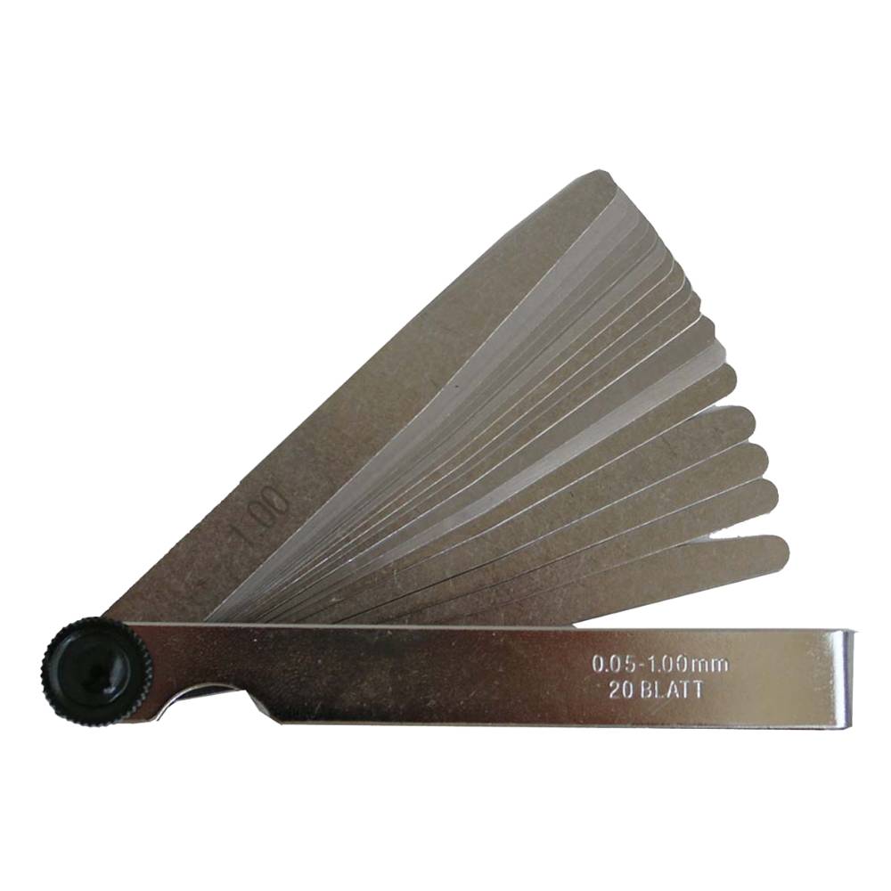 SW-Stahl Fühlerblattlehren, 0,05-1,00 mm, 20 Blatt