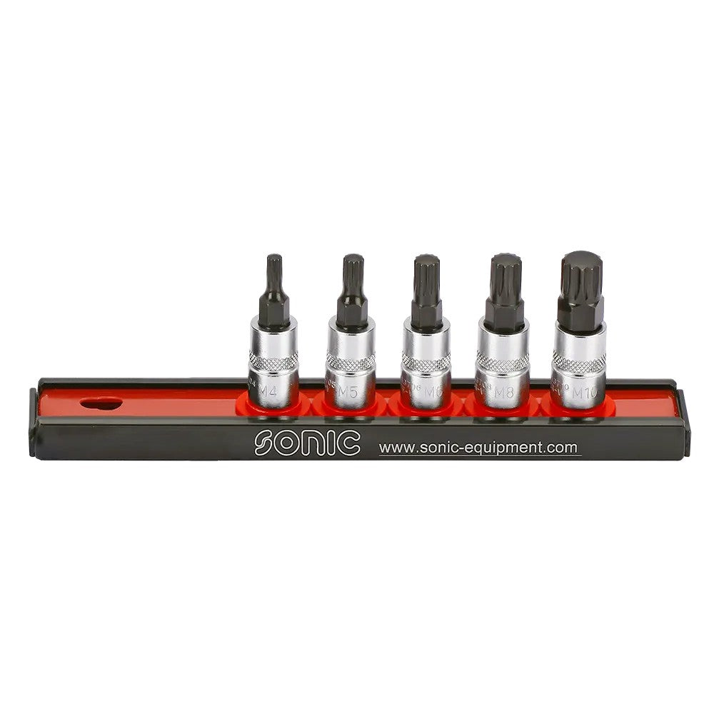 Sonic Bitsatz 1/4" Vielzahn auf Steckleiste 5-teilig - 100501